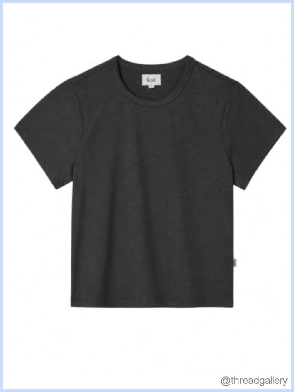 Women's Boxy Cropped T-Shirt Crew Neck Short Sleeve Cotton Tee